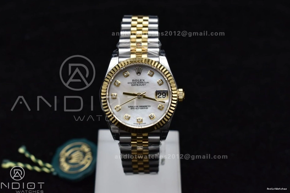 31 Bracelet DateJust GSF Ladies YG Diamond Steel 316L Colorful President On 542 MOP Dial 278271 0521